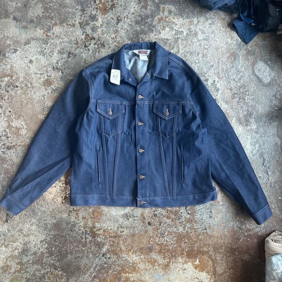 Vtg 80s Big Mac denim jacket  Made in USA  Mens size XXL Raw Type 3 Trucker NWT - Picture 1 of 7